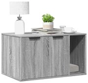 vidaXL Compartim. caixa de areia gatos deriv. madeira cinzento sonoma