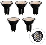Conjunto de 5 lâmpadas LED GU10 reguláveis 50mm Honey Rate 6W 400 lm 3000K