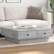 vidaXL Mesa de centro 90x90x28 cm contraplacado cinzento cimento