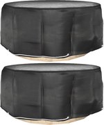vidaXL Capas p/ mobília de jardim 2 pcs c/ 10 ilhós Ø260x90 cm redondo