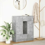 vidaXL Aparador com gavetas e portas 73x31x90 cm cinza cimento
