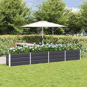 vidaXL Floreira Antracite 320 x 40 x 45 cm Aço
