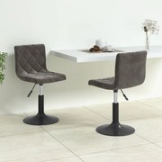 vidaXL Cadeiras de jantar giratórias 2 pcs veludo cinzento-escuro