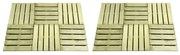 vidaXL Ladrilhos de pavimento 12 pcs 50x50 cm madeira verde