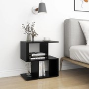 vidaXL Mesa de cabeceira 50x30x51,5 cm derivados de madeira preto