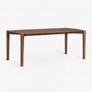 Mesa De Jantar Retangular 200x90 Cm Em Madeira De Manga Gina Madeira De Cabo Escuro - Sklum