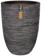 Capi Vaso elegante e baixo Nature Rib 36x47 cm antracite KOFZ782