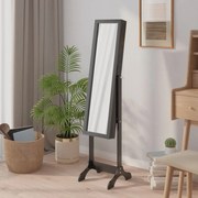 vidaXL Espelho de pé 34x37x146 cm preto
