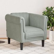 vidaXL Poltrona veludo cinzento-claro
