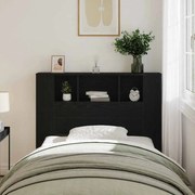 Cabeceira de Armário vidaXL Preto Carvalho 120x19x104,5 cm Madeira Engenharia