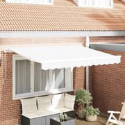 vidaXL Toldo Retrátil Branco 350 x 200 cm Poliéster, Alumínio