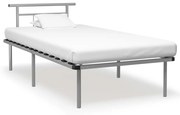 vidaXL Estrutura de cama 100x200 cm metal cinzento