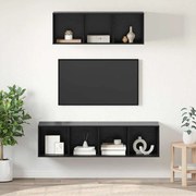 vidaXL Conjunto de Estantes para TV 2 pcs Carvalho preto