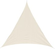 Outsunny Vela Sombra Triangular 4x4x4 m Toldo HDPE Proteção UV Anéis D Cordas Jardim Pátio Resistente Sol Creme | Aosom Portugal