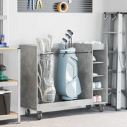 vidaXL Armário de Golfe com roda Liso Cinzento 120 x 45 x 98 cm