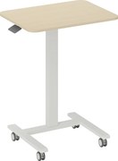 Vinsetto Secretária de pé, mesa para portátil, ajustável em altura, 4 rodas, 65 cm x 48 cm x 108 cm, Amarelo | Aosom Portugal