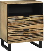 vidaXL Armário de Cabeceira com gaveta Castanho 50 x 33 x 62 cm