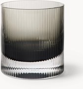 Copos de vidro artesanal Ripple, conjunto de 2