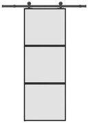 vidaXL Porta deslizante ferragens 76x205cm vidro temperado/alumínio