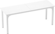 HOMCOM Secretária, secretária de computador 180 cm com tampo grande para 2 pessoas, para trabalho em casa ou estudo, branco | Aosom Portugal