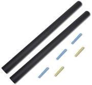 140897 Adesivo de parede tipo quadro negro 0,6 x 2 m 2 rolos c/ gizes