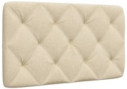 vidaXL Almofadão de cabeceira 80 cm tecido creme