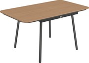 Outsunny Mesa de jardim 140 x 80 cm para 6 pessoas resistente à ferrugem Mesa de jantar exterior com tampo WPC Pés ajustáveis, Teca | Aosom Portugal