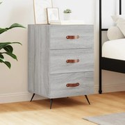 vidaXL Mesa de cabeceira 40x40x66 cm derivados madeira cinzento sonoma