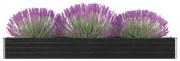 vidaXL Canteiro elevado jardim aço galvanizado 320x40x45 cm antracite