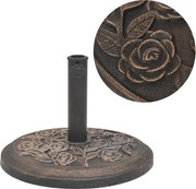 vidaXL Base redonda para guarda-sol em resina bronze 9 kg
