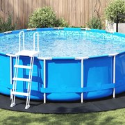 vidaXL Lona para Piso de Piscina Preta Ø 458cm, Tecido Não Tecido, Redonda