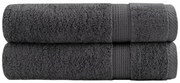 vidaXL Toalhas de mãos premium SOLUND 2pcs 50x100cm 600 gsm antracite
