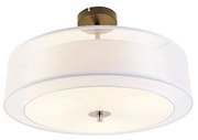 Candeeiro de tecto moderno branco 50 cm 3 luzes - Drum Duo Moderno