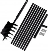 Broca de solo manual 200 mm com tubo de prolongamento 9 mm aço