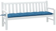 vidaXL Almofadão p/ banco jardim 180x50x7 cm mesclado tecido azul