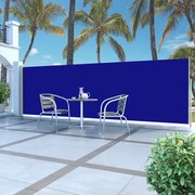 vidaXL Toldo lateral retrátil para pátio 160x500 cm azul