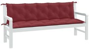 vidaXL Almofadões p/ banco de jardim 2pcs 180x50x7 cm mesclado tecido