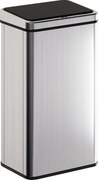 HOMCOM Lixeira Sensor 50L Aço Inox Lixeira Automática com Tampa Soft-Close Sensor de Movimento 35,5 x 26 x 67 cm Prata | Aosom Portugal