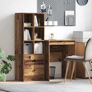 vidaXL Mesa com Armazenamento 2 pcs Madeira Antiga 60 x 50 x 76 cm