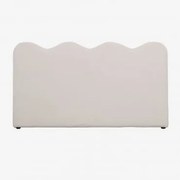 Cabeceira Fausto 110 Cm Pele De Carneiro Chenille Branco & 90 Cm - Sklum