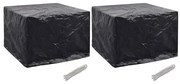 vidaXL Capas para mobiliário de jardim 2 pcs 8 ilhós 122x112x98 cm