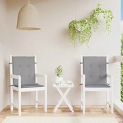 vidaXL Almofadões lombares p/ cadeiras de jardim 2pcs oxford cinza