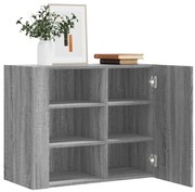 vidaXL Armário parede 75x35x60 cm derivados de madeira cinzento sonoma