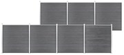 vidaXL Painel de vedação para jardim 1218x186 cm WPC cinzento