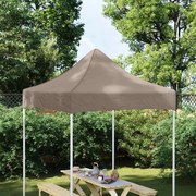 vidaXL Teto para tenda de festas 2x2 m 270 g/m² cinzento-acastanhado