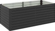 Outsunny Jardineira elevada galvanizada retangular para exterior - fundo aberto - 160 x 80 x 60 cm, cinza | Aosom Portugal
