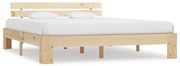 vidaXL Estrutura de cama com cabeceira 160x200 cm pinho maciço