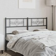 vidaXL Cabeceira de cama 140 cm metal preto