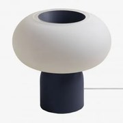 Lâmpada De Mesa Led Em Cristal E Aço Deruent Azul Lapislazuli - Sklum