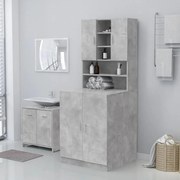 vidaXL Armário máquina lavar roupa 71x71,5x91,5 cm cinzento-cimento